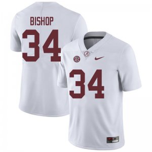 NCAA Men's Alabama Crimson Tide #34 Brandon Bishop Stitched College 2018 Nike Authentic White Football Jersey CK17I55DN